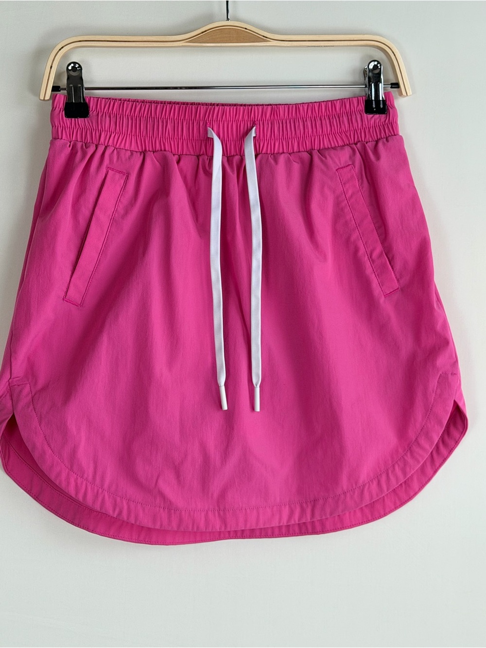 Pink Athletic Skort Built In Shorts Drawstring Size Medium